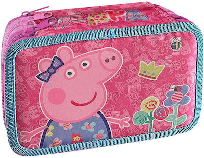 Peppa Pig Fabric Prefilled Pencil Case with 2 Compartments