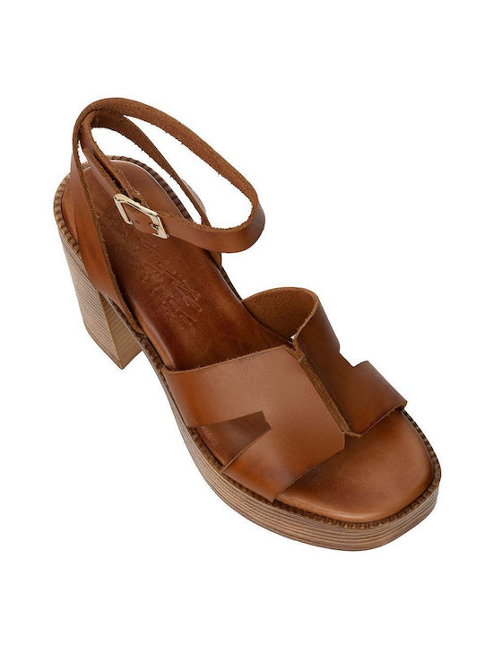 Sante Damen Sandalen in Tabac Braun Farbe