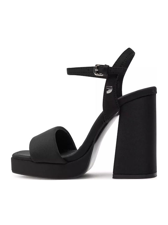 Din piele Sandale Negre