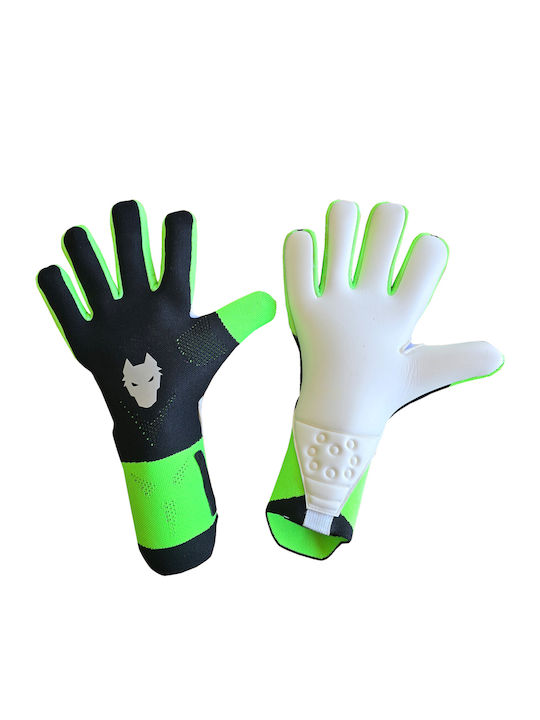 Lupos Viper Pro Torwarthandschuhe — Deutscher Latex Kontakt — Negativer Schnitt — Schwarze Grüne