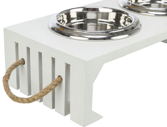 Trixie Be Nordic Rostfreier Stahl Futternapf für Hund & Katze 2 x 900ml 44x17x14cm