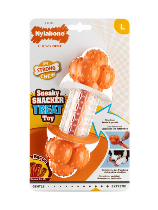 Nylabone Hundespielzeug Knochen Kauen aus Gummi Groß Orange