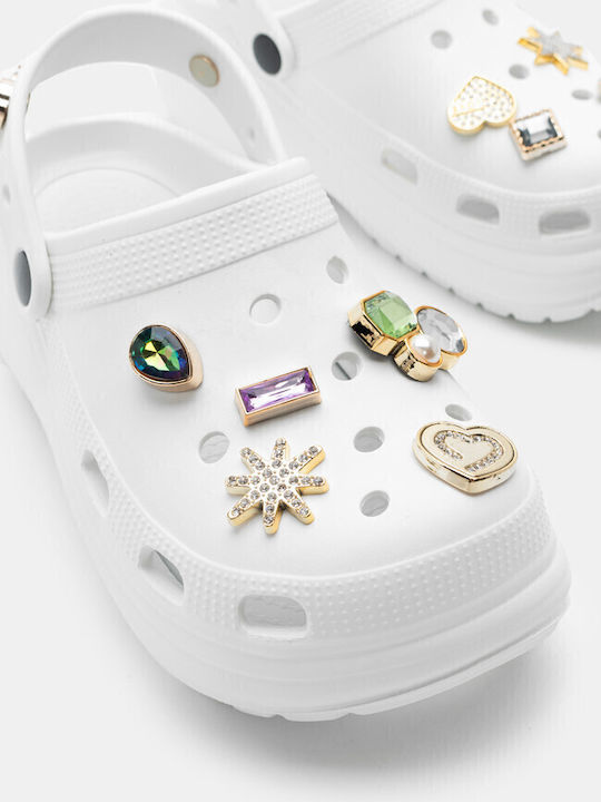 Clogs with Decorative Strass & Stones 4261604-white