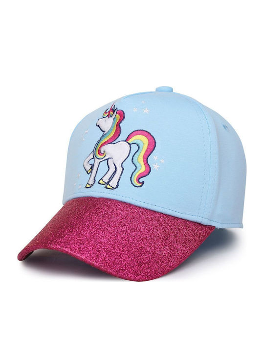 Flapjackkids Kids' Hat Jockey Fabric Sunscreen 50+ Unicorn Blue