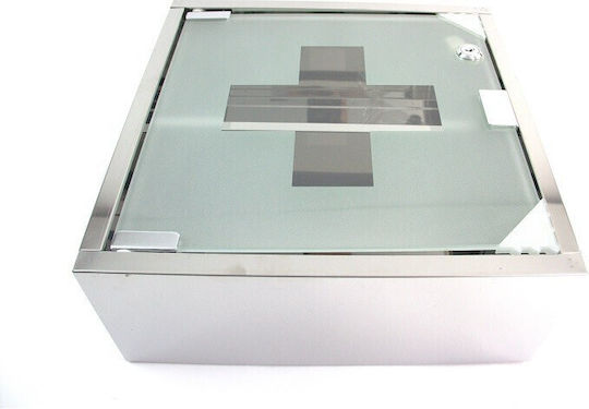 Dianomiki Metal First Aid Cabinet Wall-Mounted with Lock