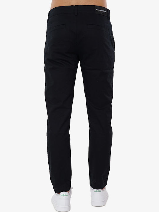 Hose Chino Elastisch in Tapered Schnitt Schwarz