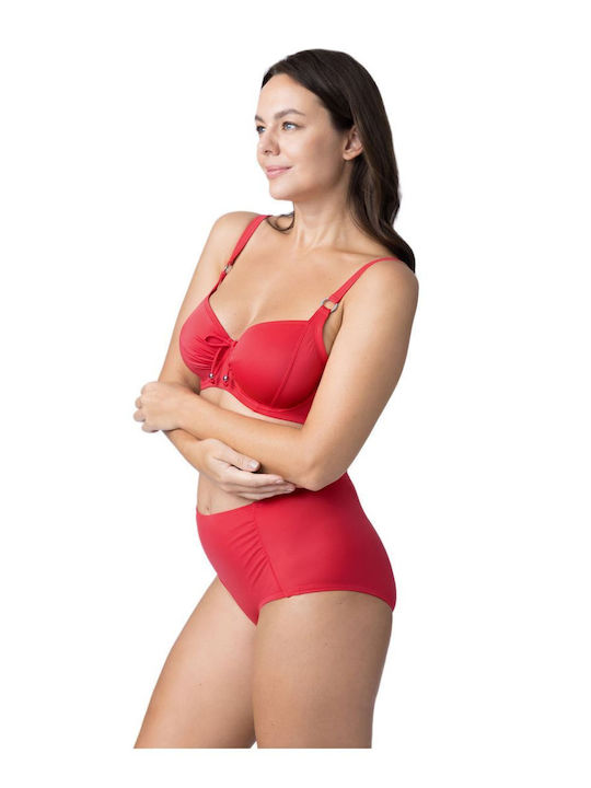 Bikini Bra Fiji with Adjustable Straps Red