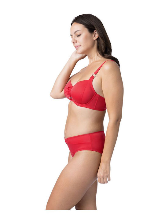 Bikini Bra Fiji with Adjustable Straps Red