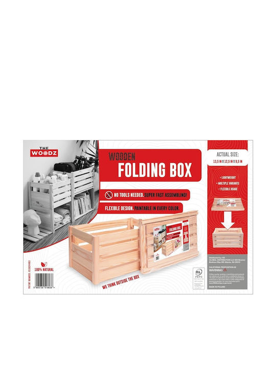 Hölzernes Aufbewahrungsbox 34.5x29.5x23.5cm 1Stück