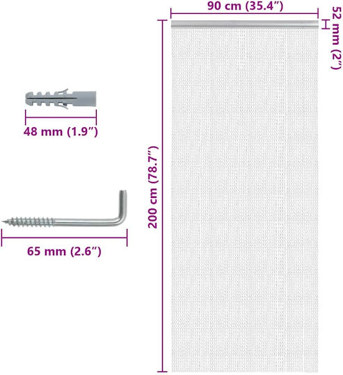 vidaXL Aluminum Door Curtain Beige 90x200cm 4010011