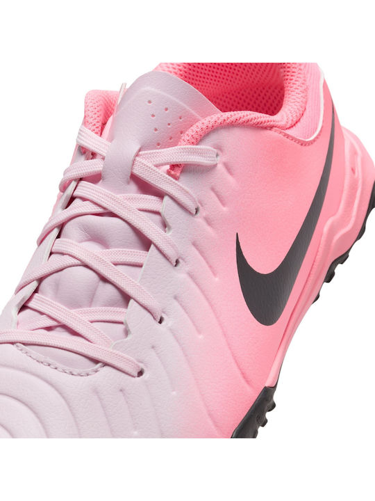 Tiempo Legend 10 Academy Kids Turf Soccer Shoes Pink