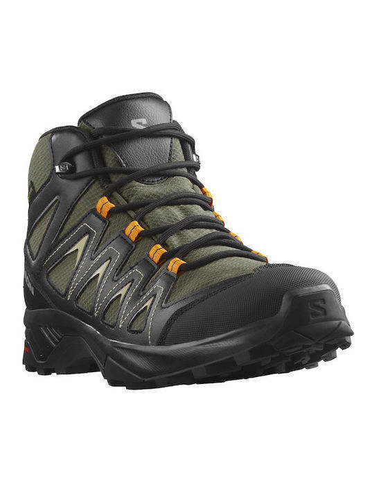 Salomon X Braze Men's Hiking Waterproof Boots with Gore-Tex Membrane Olive Night
