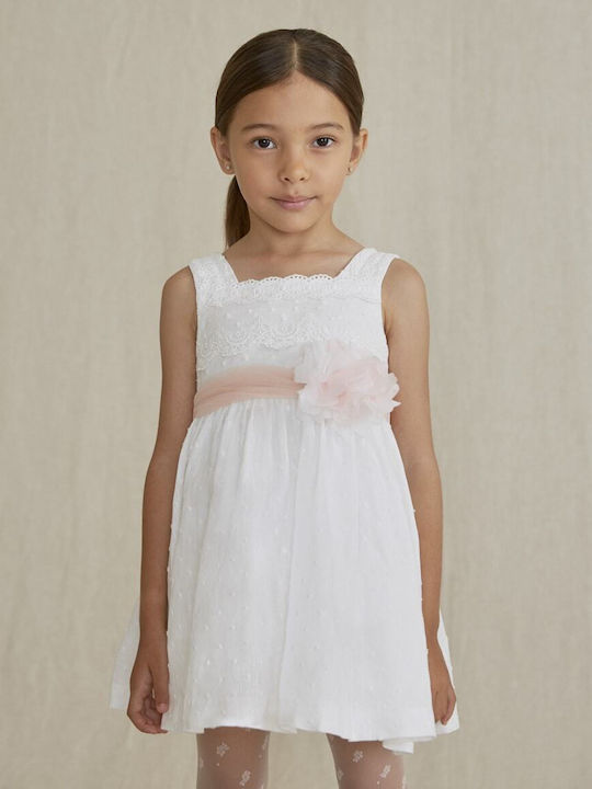 Abel & Lula Kids Dress Polka Dot White