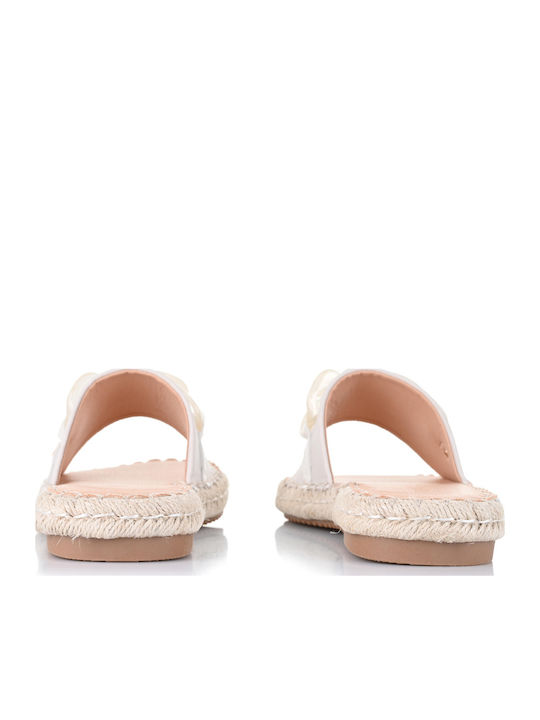 Women's Flat Sandals in Ecru Color