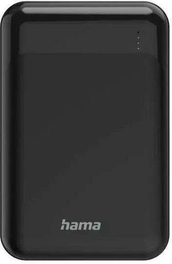 HAMA Eco Power 10 10000mAh cu 2 Porturi USB-A și Port USB-C Negru