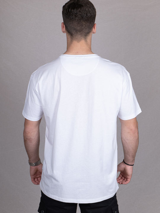 Frank Tailor T-shirt Bărbătesc cu Mânecă Scurtă White