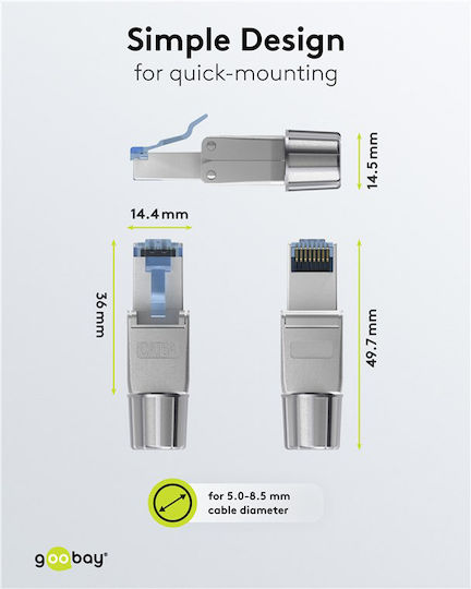Goobay Plug RJ-45 male Silver (65939)