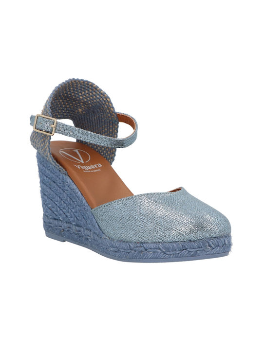 Viguera Damenplattformen im Espadrilles-Stil Blau