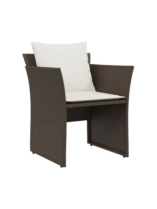 Fotoliu de exterior Rattan Maro cu pernă 50x50x36cm