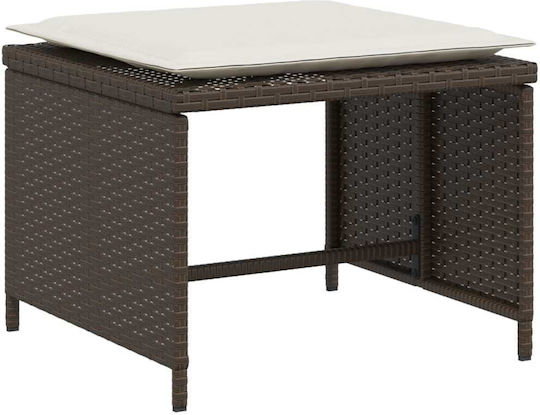 Outdoor-Sessel Rattan Coffee mit Kissen 50x50x36εκ.