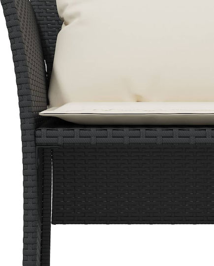 Outdoor-Sessel Rattan Black mit Kissen 50x50x36εκ.
