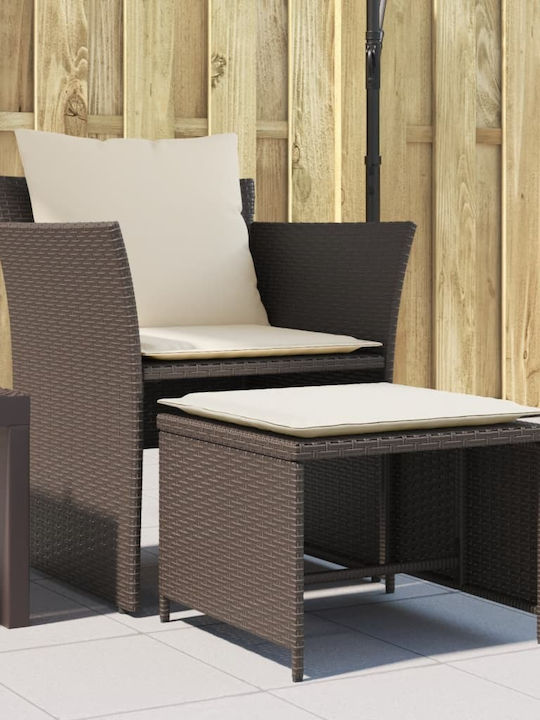 Fotoliu de exterior Rattan Maro cu pernă 50x50x36cm
