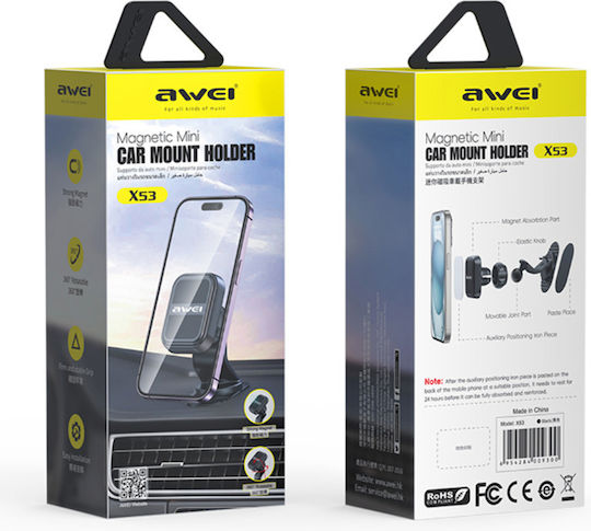 Awei Car Mobile Mount with Magnet Black