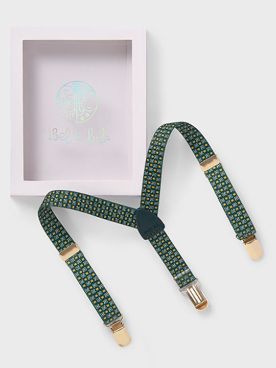 Abel & Lula Kids Suspenders with 3 Clips Green