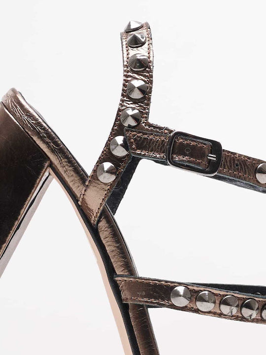 Leather Sandals Silver