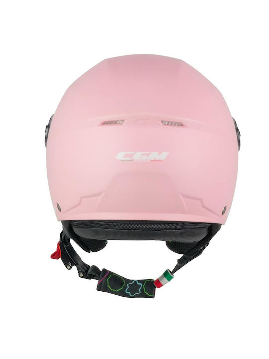 CGM Mini Mono 261A Pink Matt Kindermotorradhelm Jet ECE 22.06 850gr