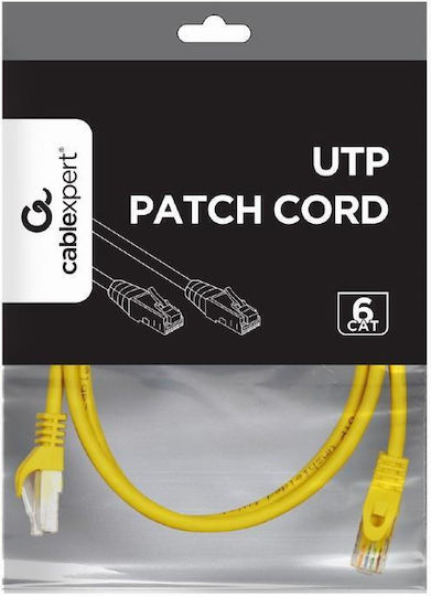 Cablexpert U/UTP Cat.6 Ethernet Network Cable 0.5m Yellow 6pcs