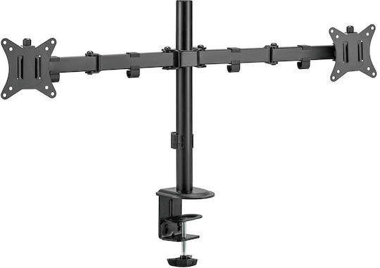 Spacetronik Stand Desk Mounted for 2 Monitors with Arm (SPA-120)