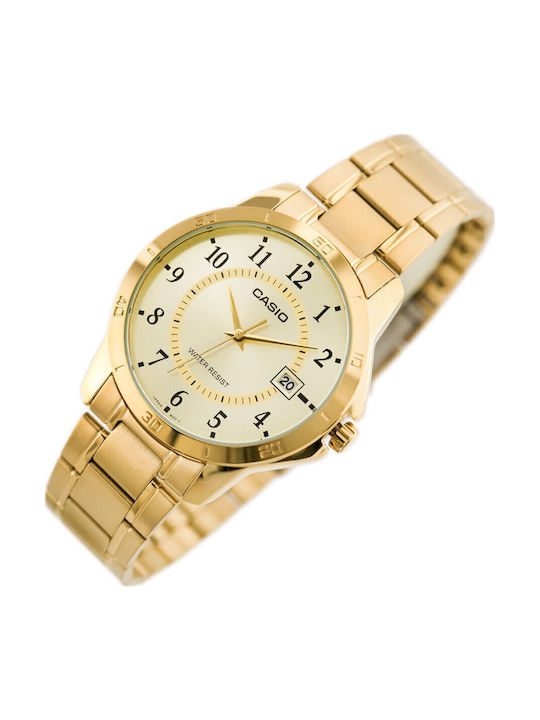 Casio Enticer Γυναικείο Ρολόι 30mm Μπαταρίας με Χρυσό Μεταλλικό Μπρασελέ