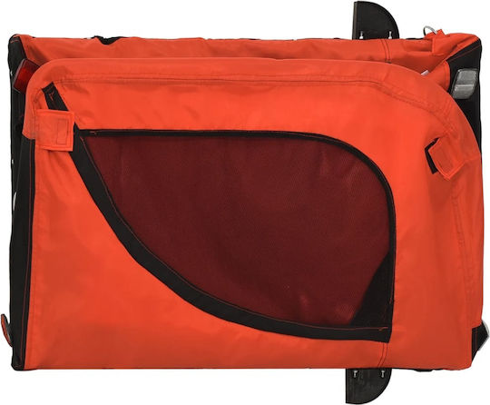 vidaXL Dog Carrying Orange Bicycle Trailer for 45kg Pets L125xW66xH63cm