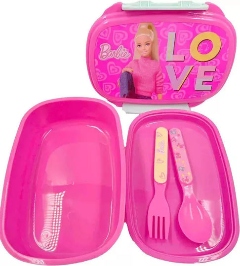 Gim Barbie Plastik Kinder Lebensmittelbehälter Barbie Rosa 17.5 x 12.5 x 6cm