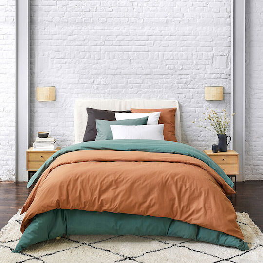 La Redoute Interieurs Cearșaf Dublu cu Elastic 140x190+25cm. Maro