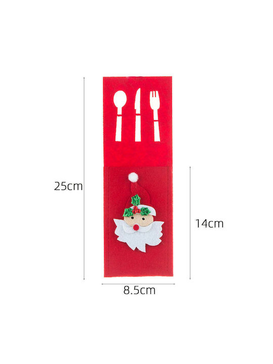 Ornamente de masă de Crăciun Tacâmuri Roșu L25xW8.5cm.