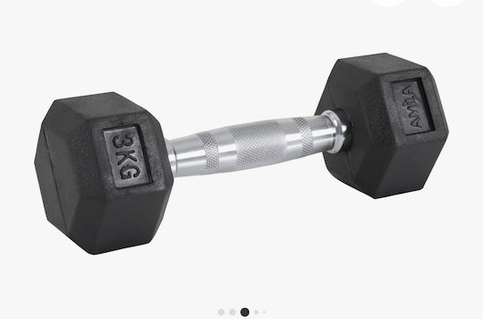 Mfitness Lechpol Sechseck Gummi Hantel 1 x 12,5kg