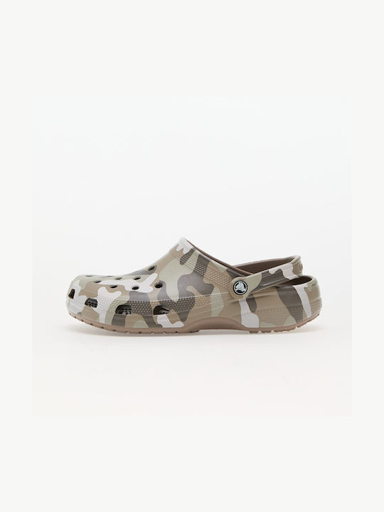 Crocs Printed Camo Clog Σαμπό Γκρι