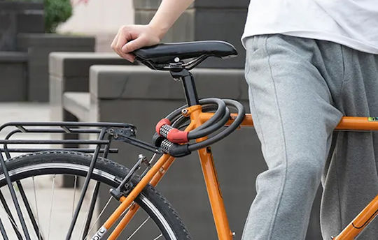Rockbros Bicycle Cable Lock with Combination Black