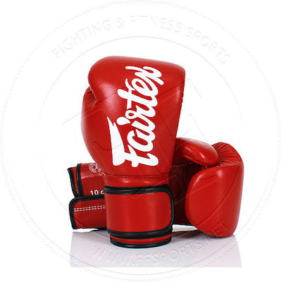 Fairtex BGV14 Mănuși de box din piele sintetică pentru competiție roșii