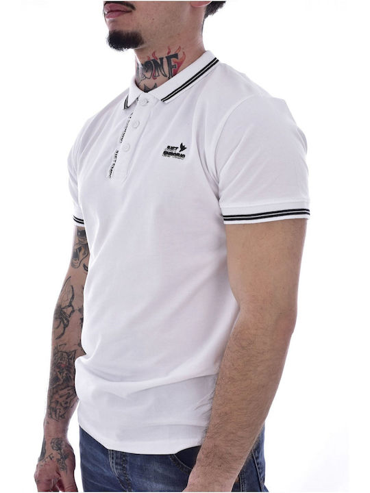 Just Emporio Men's Short Sleeve Blouse Polo White