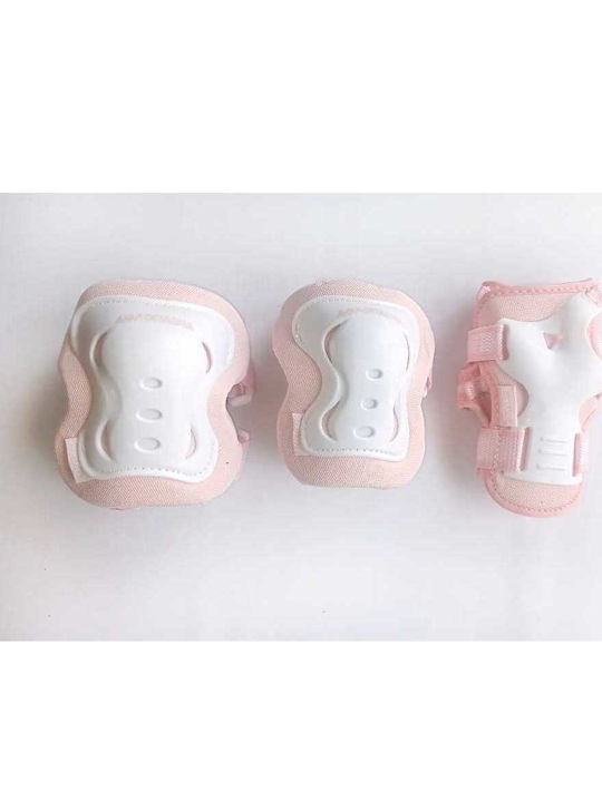 Athlopaidia Children's Protective Gear Set for Rollers Pink