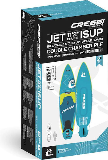 CressiSub Jet Cruise 11'2'' Φουσκωτή Σανίδα SUP με Μήκος 3.41m Μπλε