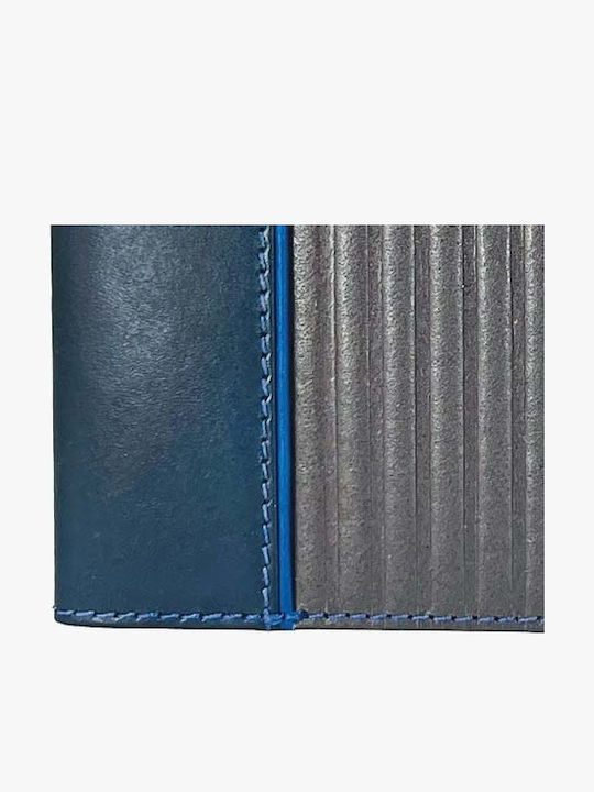 Leather Men's Wallet Classic Blue