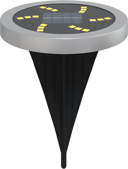 vidaXL Set of 4 Floor Solar Lights 10lm Warm White with Photocell IP65 11cmx13cmcm