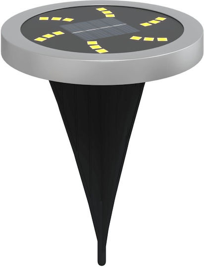 vidaXL Set of 4 Floor Solar Lights 10lm Warm White with Photocell IP65 11cmx13cmcm