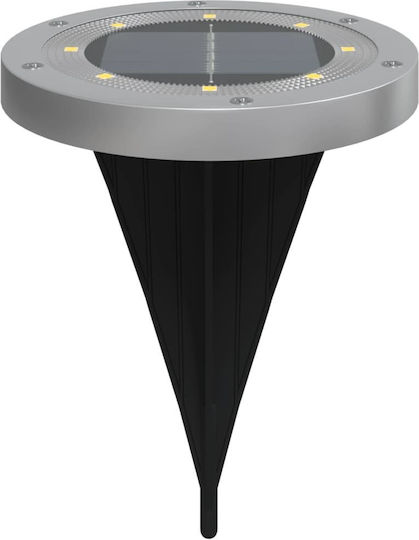 vidaXL Set of 12 Floor Solar Lights 10lm Warm White with Photocell IP65 11cmx13cmcm