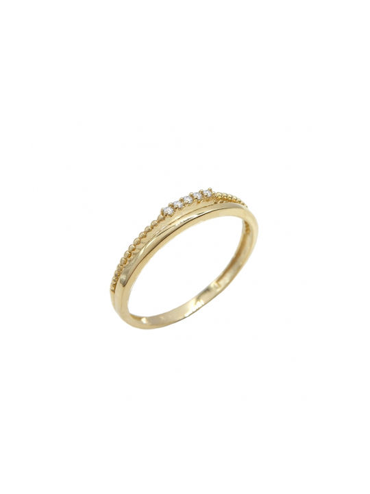 Sof.Istico Damen Ring mit Zirkonia aus Gold 14K