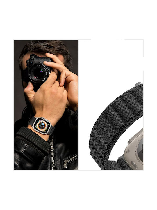 Tech-Protect Λουράκι Υφασμάτινο Titanium/Olive (Apple Watch 44/45/46mm/Ultra 49mm)